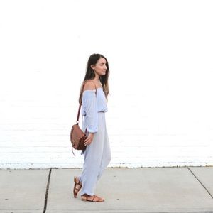 Off the shoulder jumpsuit